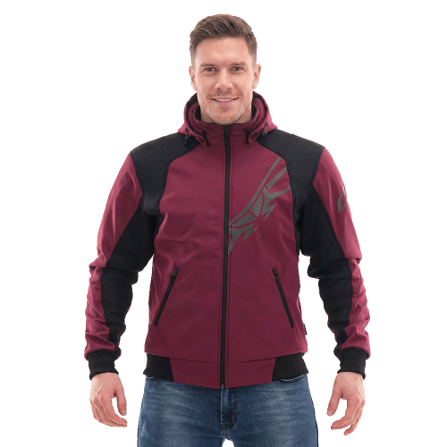Мототолстовка DF Urban Bordo с защитой