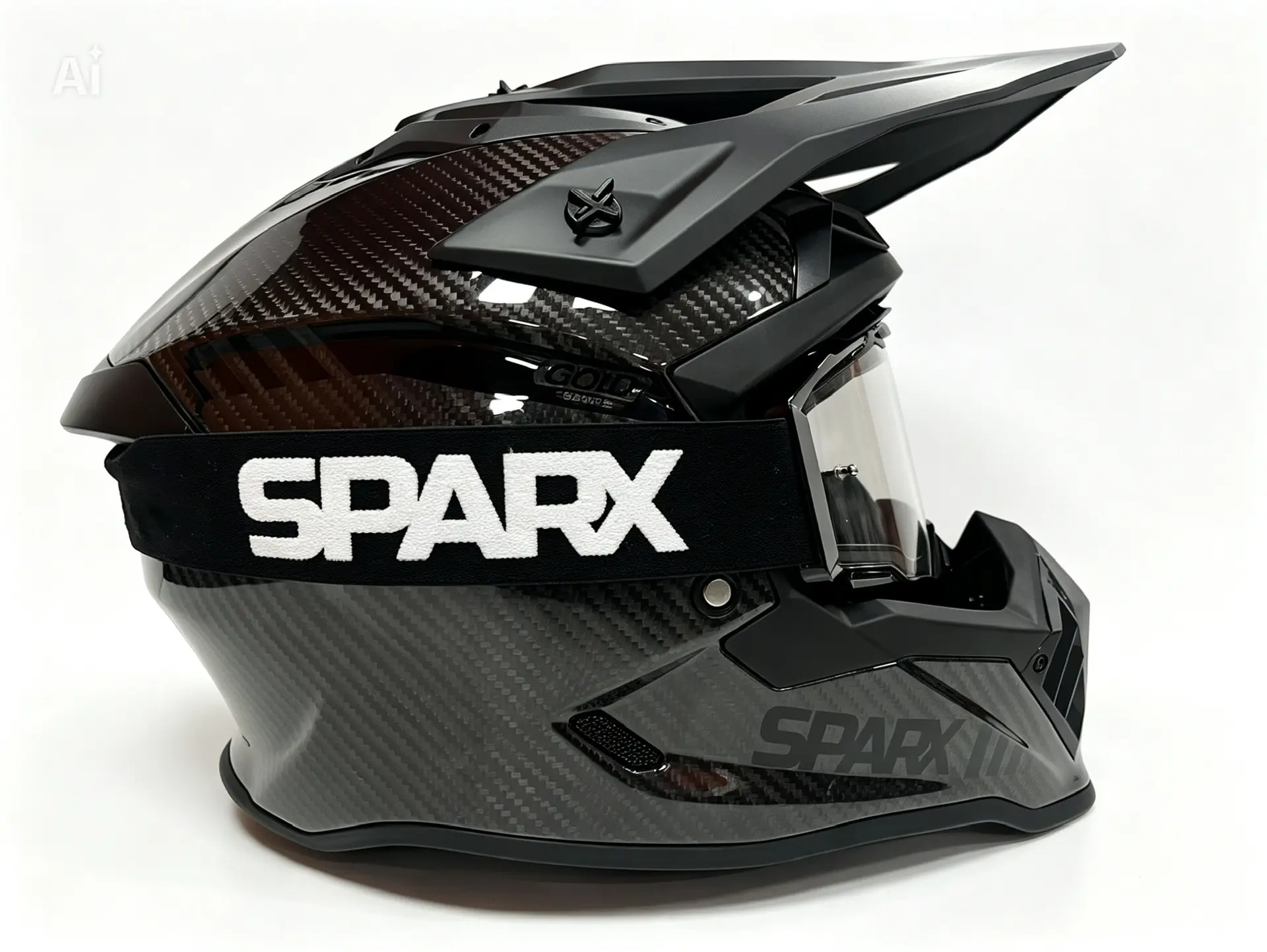 Шлем эндуро карбоновый SPARX Thor Carbon 3K (A806) + Очки SPARX Thor