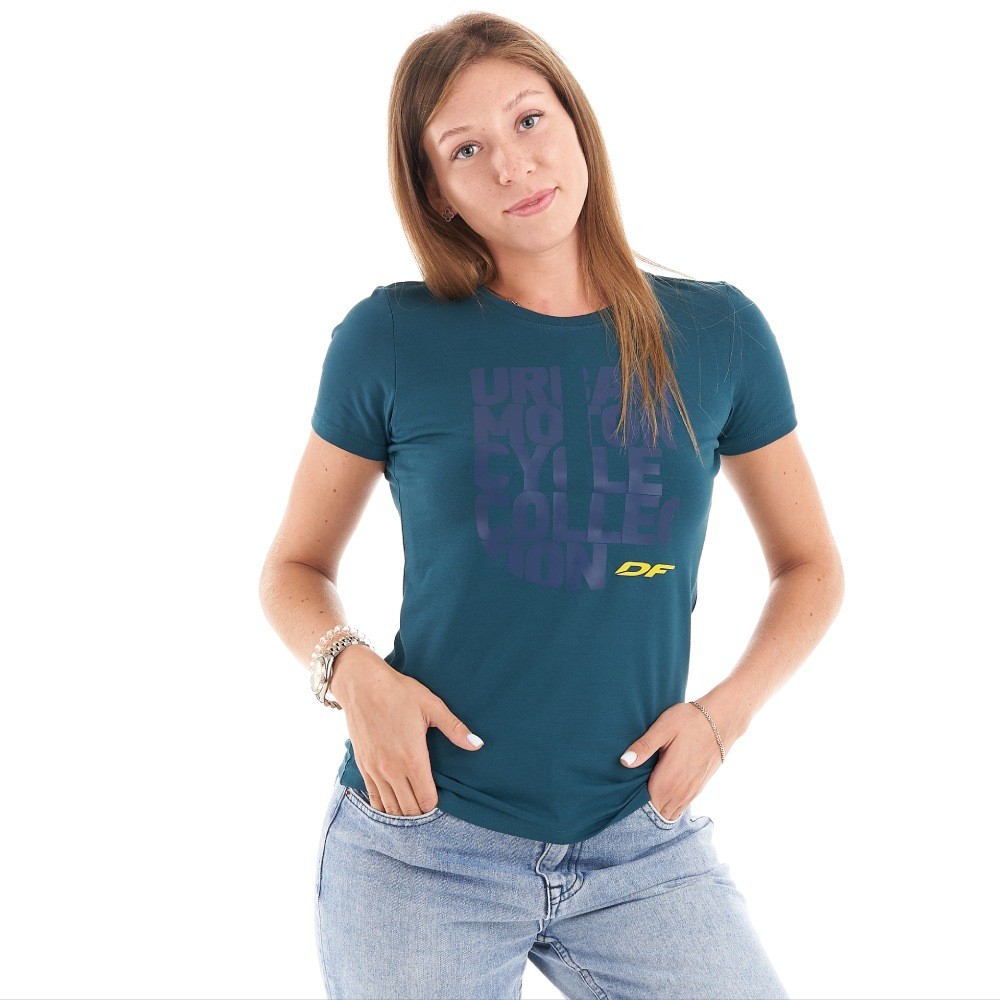 Футболка женская DRAGONFLY с принтом Summer U - collection (Dark Green, S)