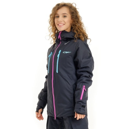 Куртка горнолыжная утепленная DRAGONFLY Gravity Premium WOMAN  (Black-Pink, M)