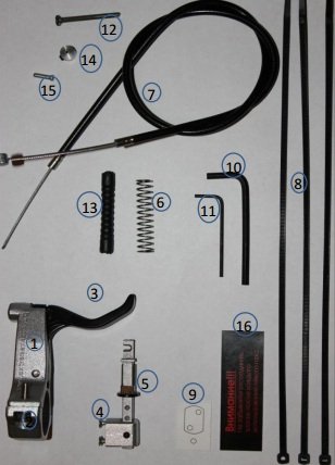 Универсальный левый газ на снегоход