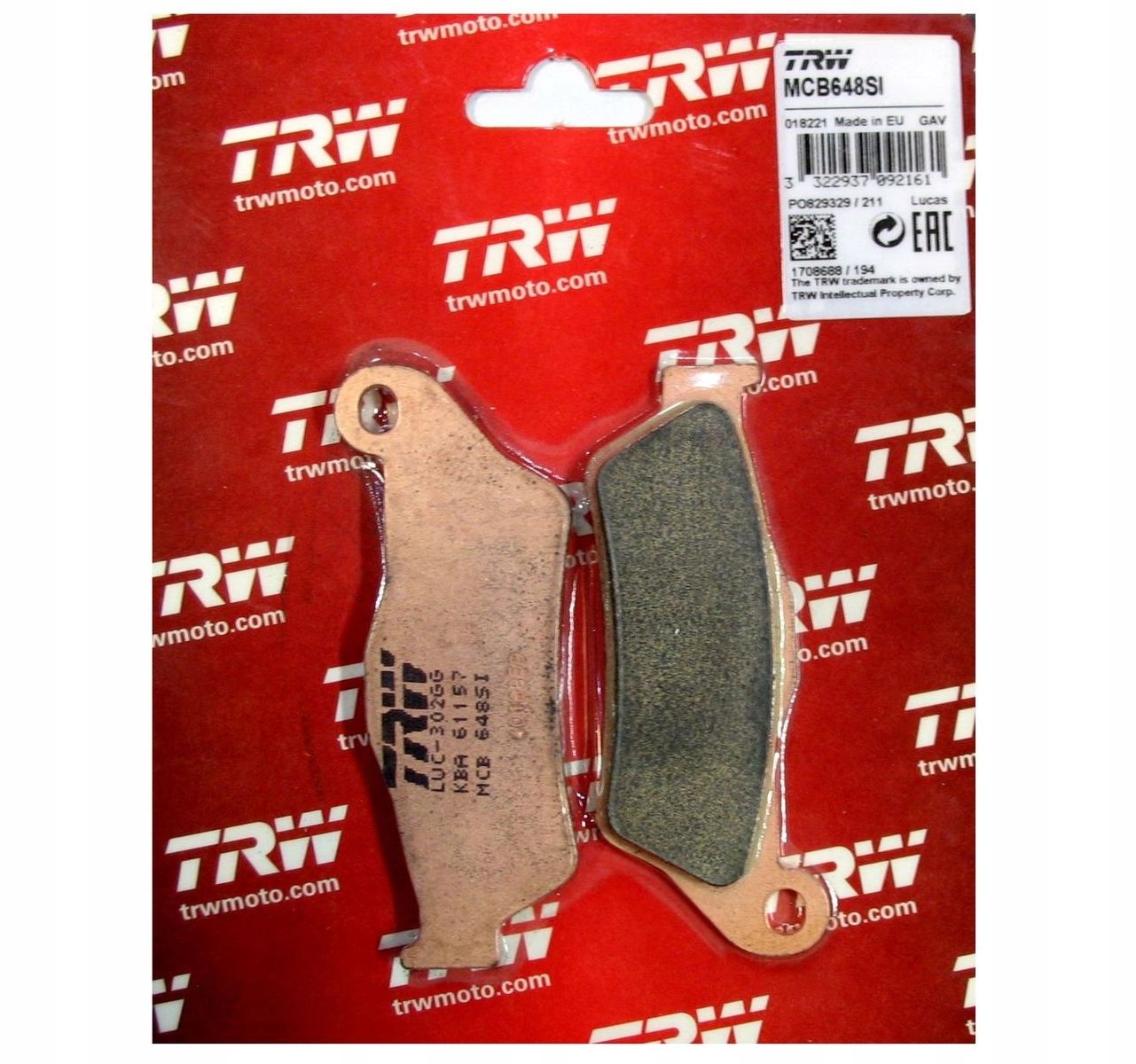 Тормозные колодки TRW MCB648SI