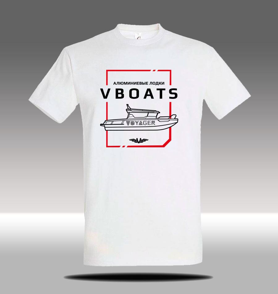 Футболка VBOATS DS с принтом VOYAGER (черный, XL)