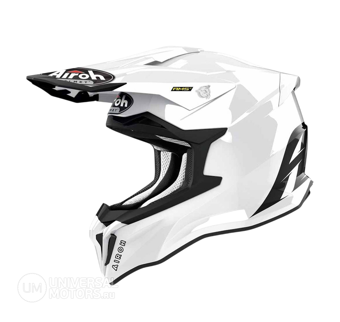 Мотошлем Stryker Airoh, White Gloss, XS