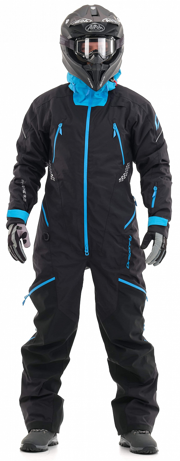 Комбинезон DRAGONFLY Extreme 2.0 MAN (Black-Scuba Blue, M)