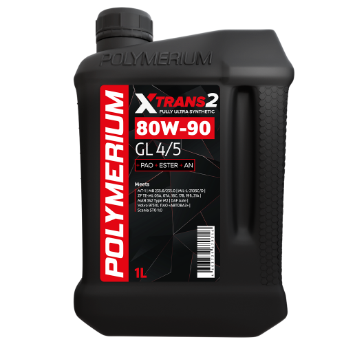 Масло трансмиссионное POLYMERIUM XTRANS 80W-90 GL4/5 Fully synthetic 1л.