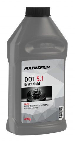 Тормозная жидкость POLYMERIUM DOT 5.1 450g.