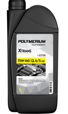 Масло трансмиссионное POLYMERIUM XTRANS 75W-140 GL4/5 Fully synthetic 1л.