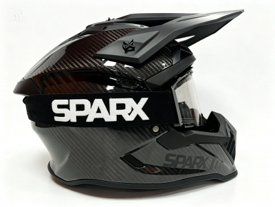 Шлем эндуро карбоновый SPARX Thor Carbon 3K (A806) + Очки SPARX Thor
