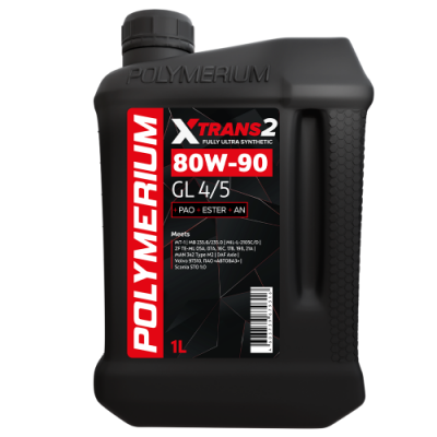 Масло трансмиссионное POLYMERIUM XTRANS 80W-90 GL4/5 Fully synthetic 1л.