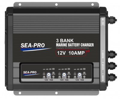 Зарядное устройство SEA-PRO TE4-0331 (3x12В Lead-acid/AGM/LiFePo4 выбираемые)