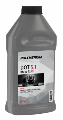 Тормозная жидкость POLYMERIUM DOT 5.1 450g.